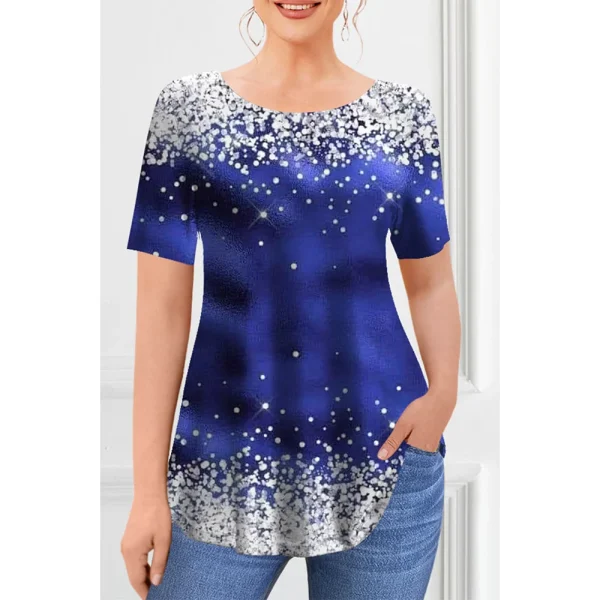 Women's T-Shirts Spring Clothing Floral Graphic O-Neck