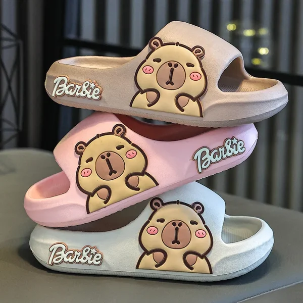 Children Home Slippers Cute Cartoon Girl EVA